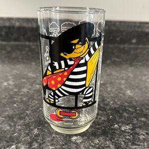 1977 McDonald's Hamburglar McDonaldland Action Series Glass